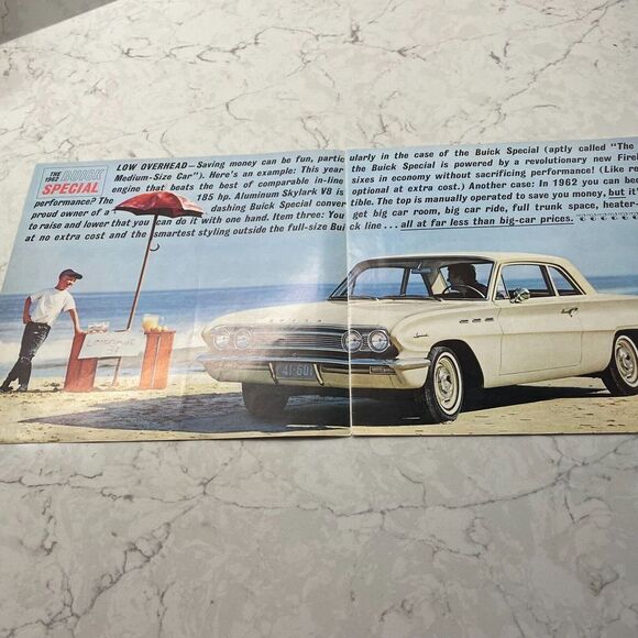 1962 Buick Special Sedan Coupe Convertible Station Wagon Dealer Sales Brochure - Picture 2 of 14